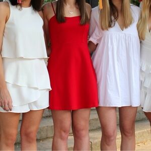 Elegant Red Mini Dress